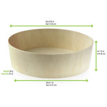 Round Wooden Bowl 24oz D:5.91in H:1.8in - 100 pcs Round Wooden Bowl 24oz D:5.91in H:1.8in - 100 pcs
